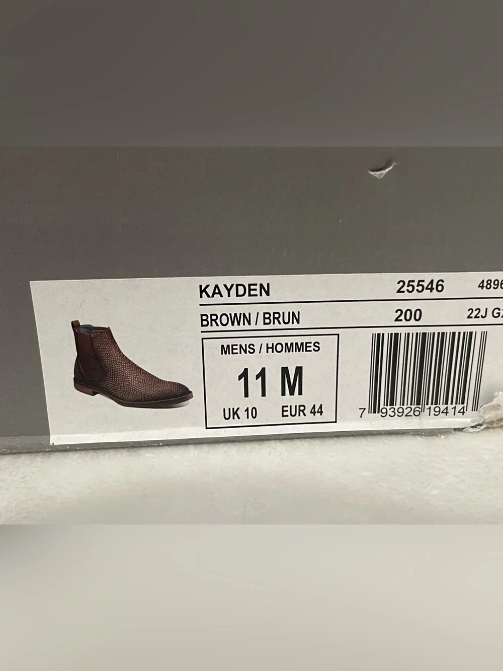 Stacy Adams Kayden Python Print Suede Brown Chelsea Boot Sz 11 BNWB